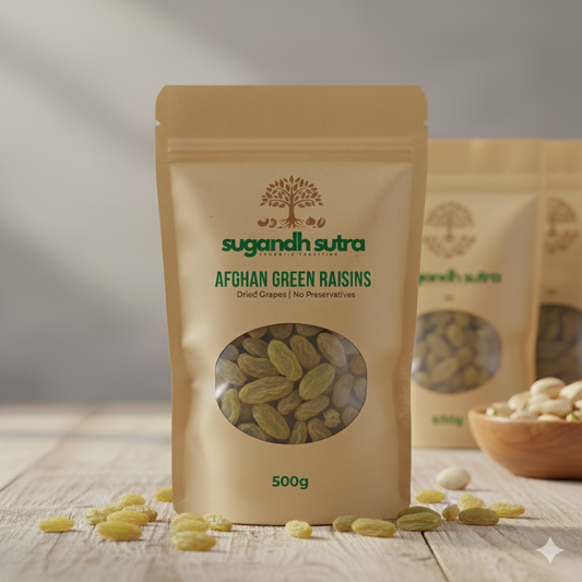 Afghan Green Raisins (Khandari Seedless)