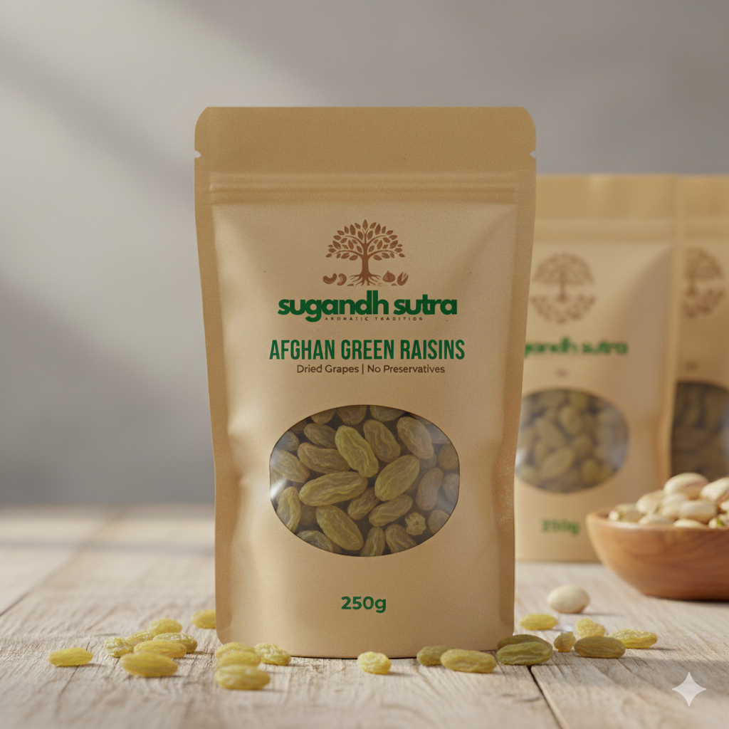 Afghan Green Raisins (Khandari Seedless)