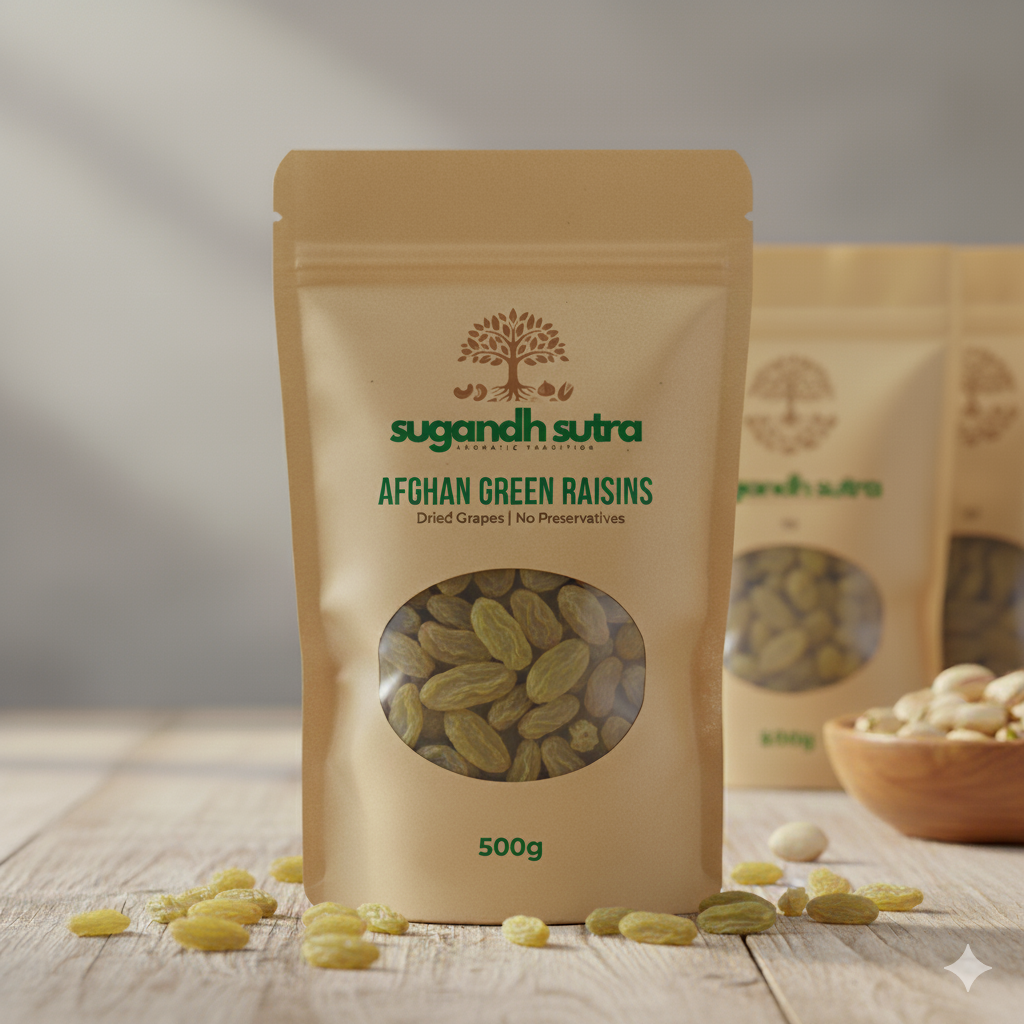 Afghan Green Raisins (Khandari Seedless)