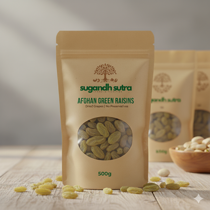 Afghan Green Raisins (Khandari Seedless)
