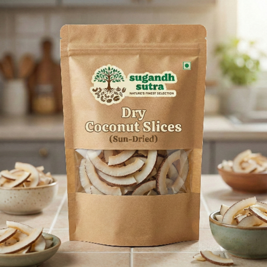 Dry Coconut Slices (Sun-Dried)